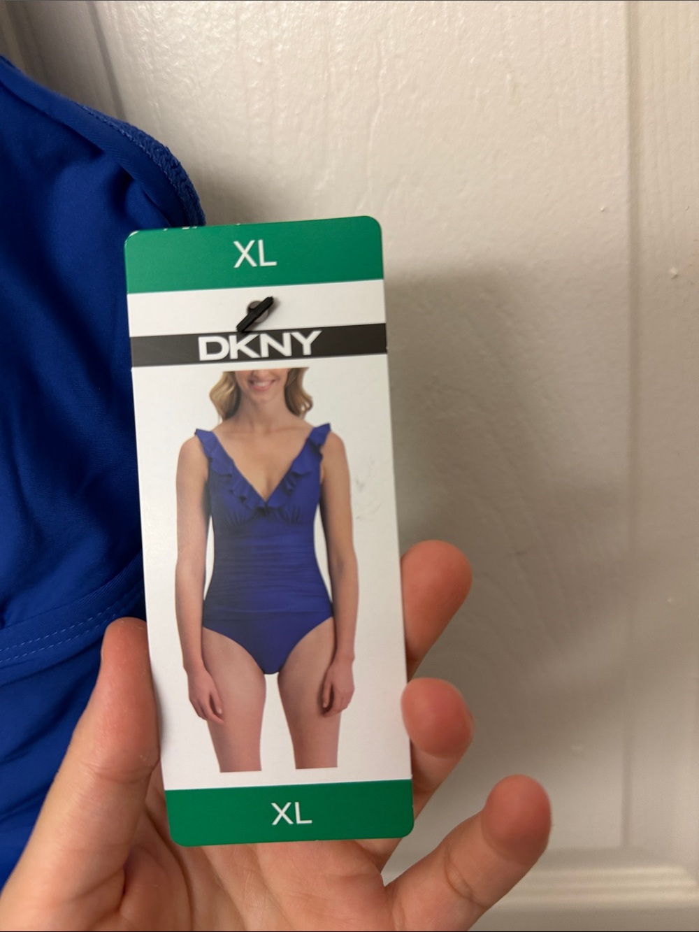 DKNY Ruffle One-Piece Swimsuit - Picture 3 of 7